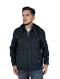 Jaqueta Masculina Capuz Removível Forro de Pelúcia Inverno