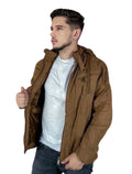Jaqueta Masculina Capuz Removível Forro de Pelúcia Inverno
