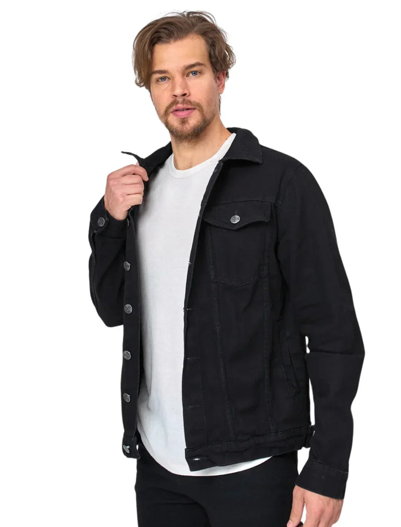 Jaqueta masculino jeans de manga longa