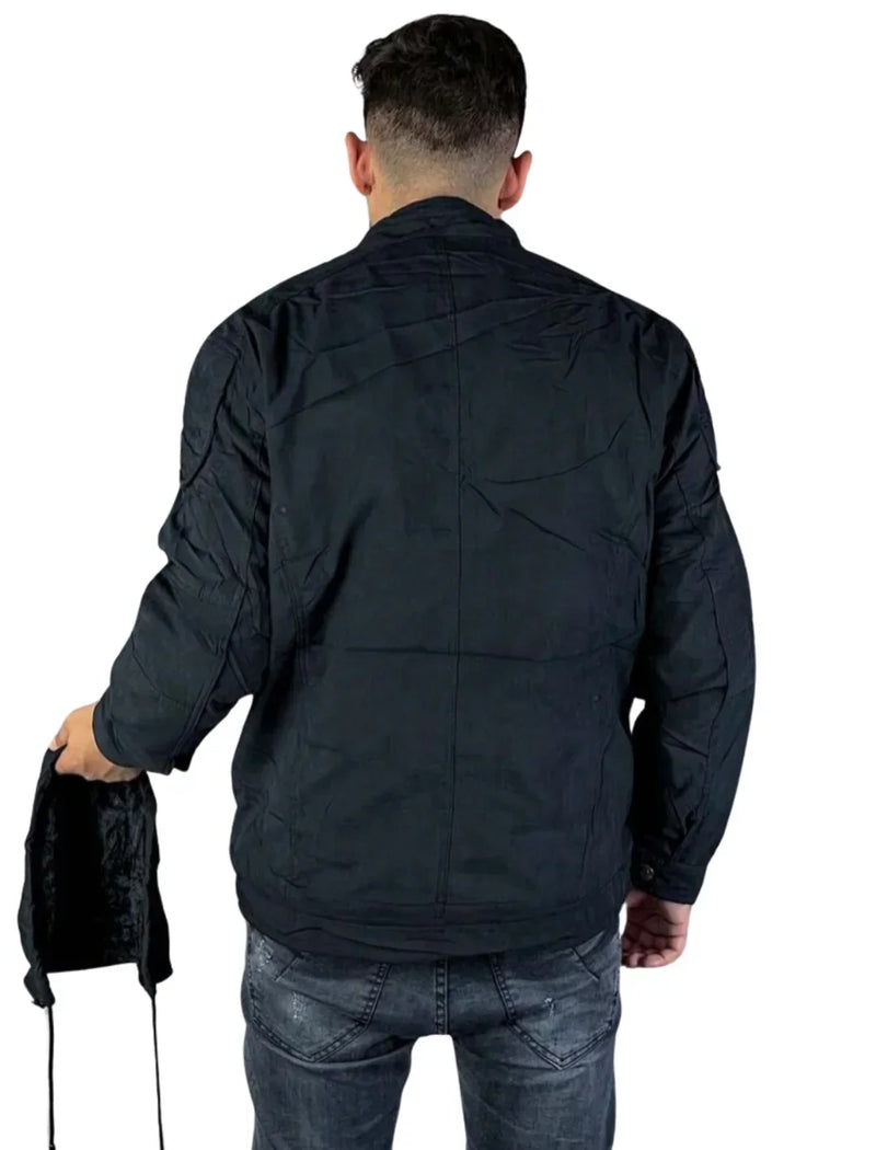 Jaqueta Masculina Capuz Removível Forro de Pelúcia Inverno