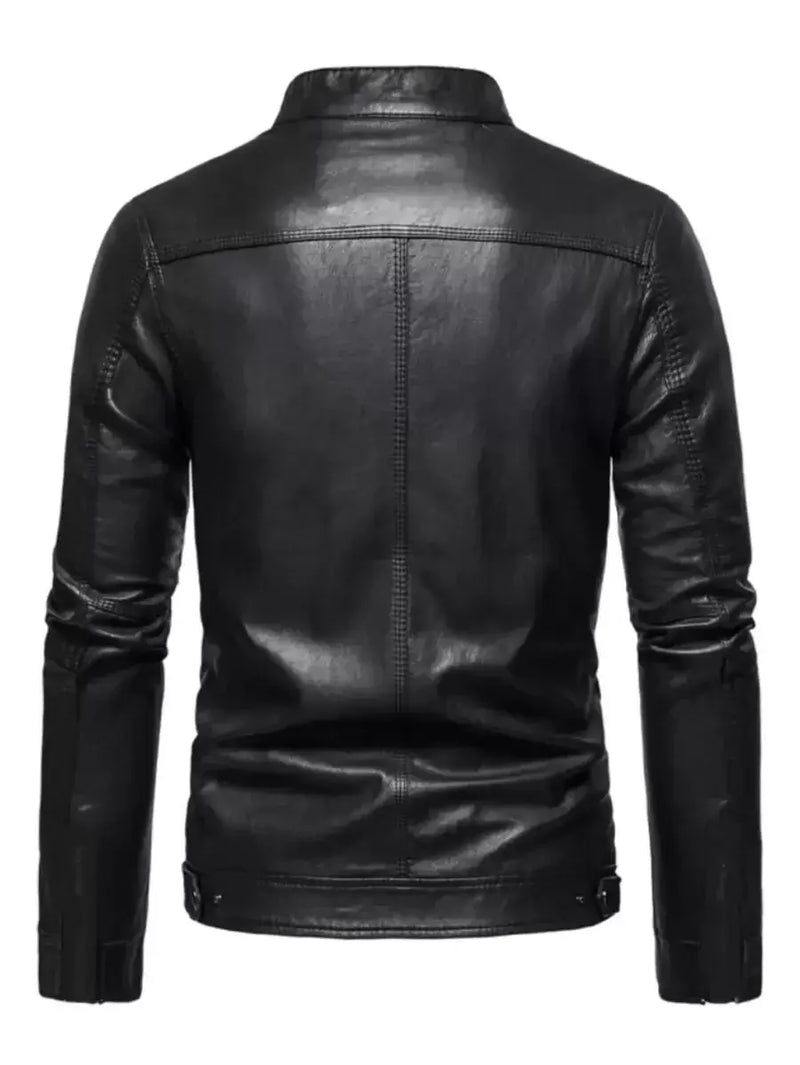 Jaqueta Couro Premium Estilo & Proteção para Homens Maduros